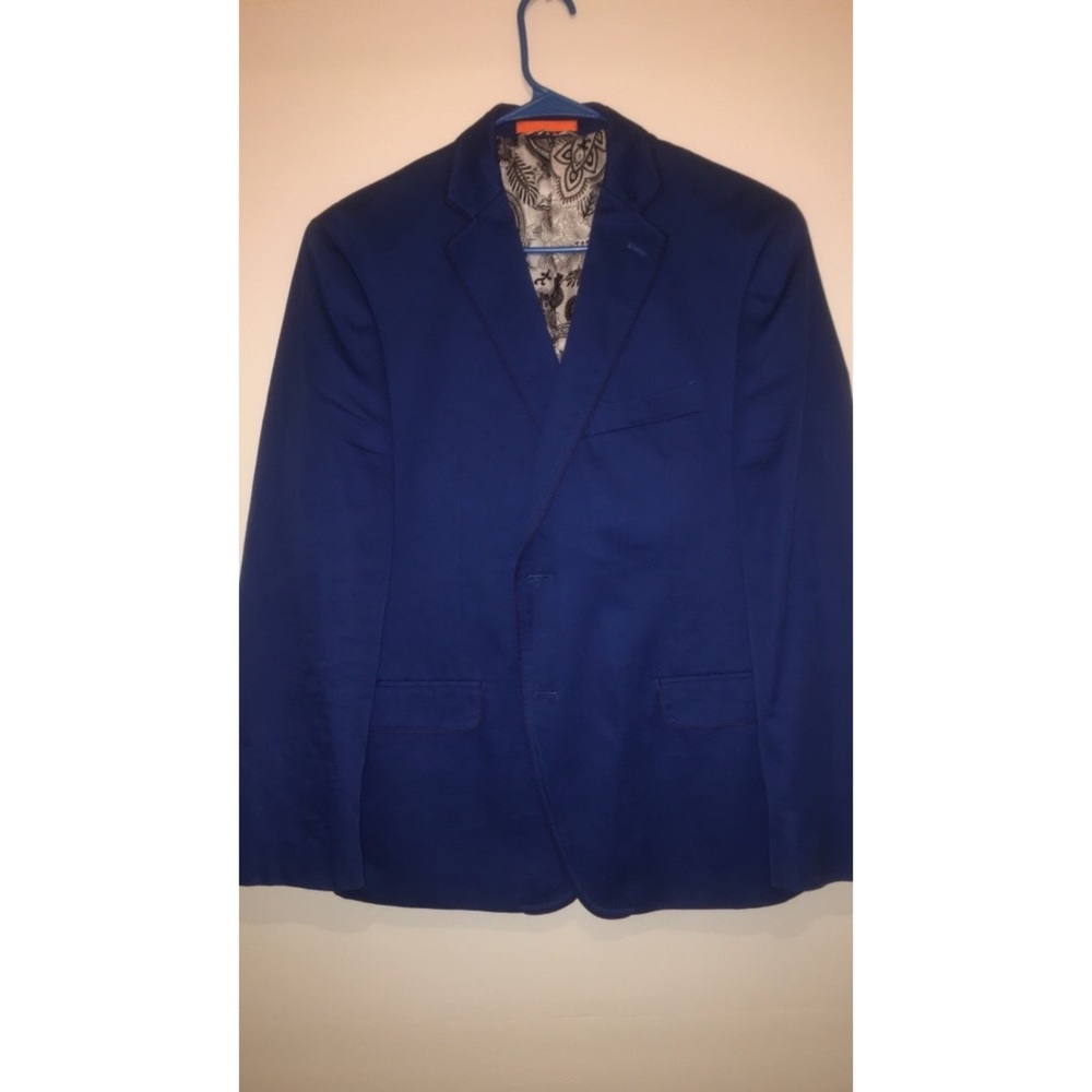 Royal Blue & Black Suit Jacket