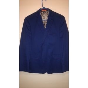 Royal Blue & Black Suit Jacket
