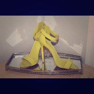 NEON yellow/ Lime green Sandals. Size 8.