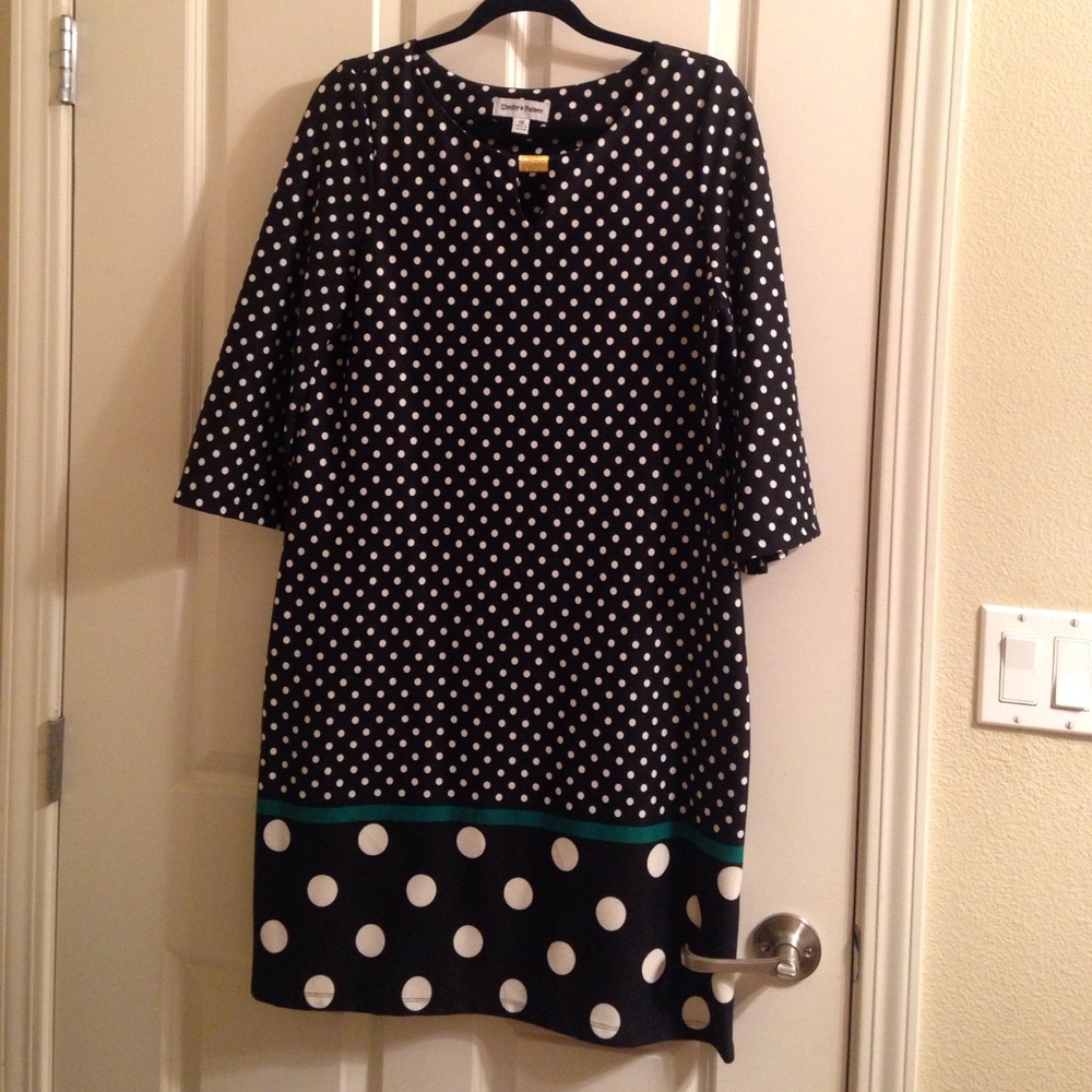 Black and white polka dot dress