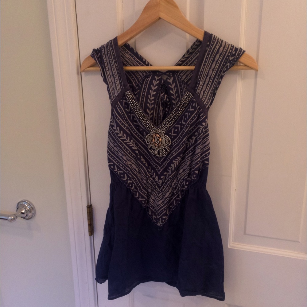 Beautifully beaded Free People top