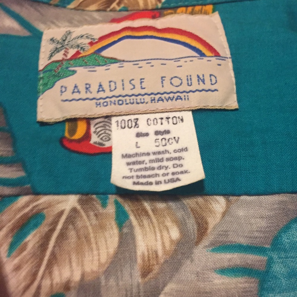 ❌SOLD ❌ PARADISE FOUND Magnum PI Hawaiian SHIRT - Picture 8 of 8