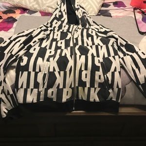 PINK white & black jacket