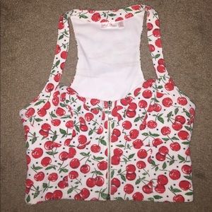 Marilyn Monroe cherries crop too pin up inspired