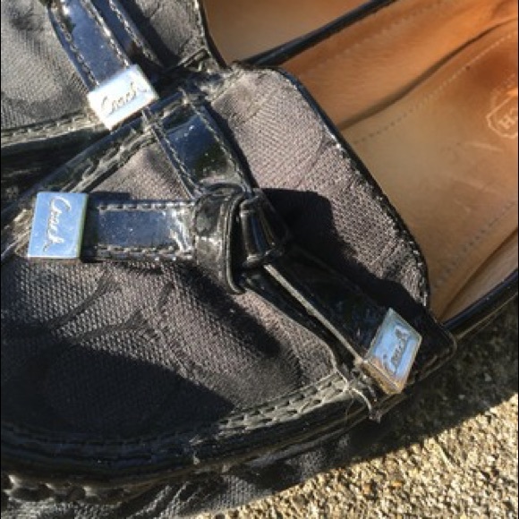 Coach Frieda black fabric signature loafer flat - Picture 3 of 4