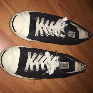 Black and White Jack Purcell shoes