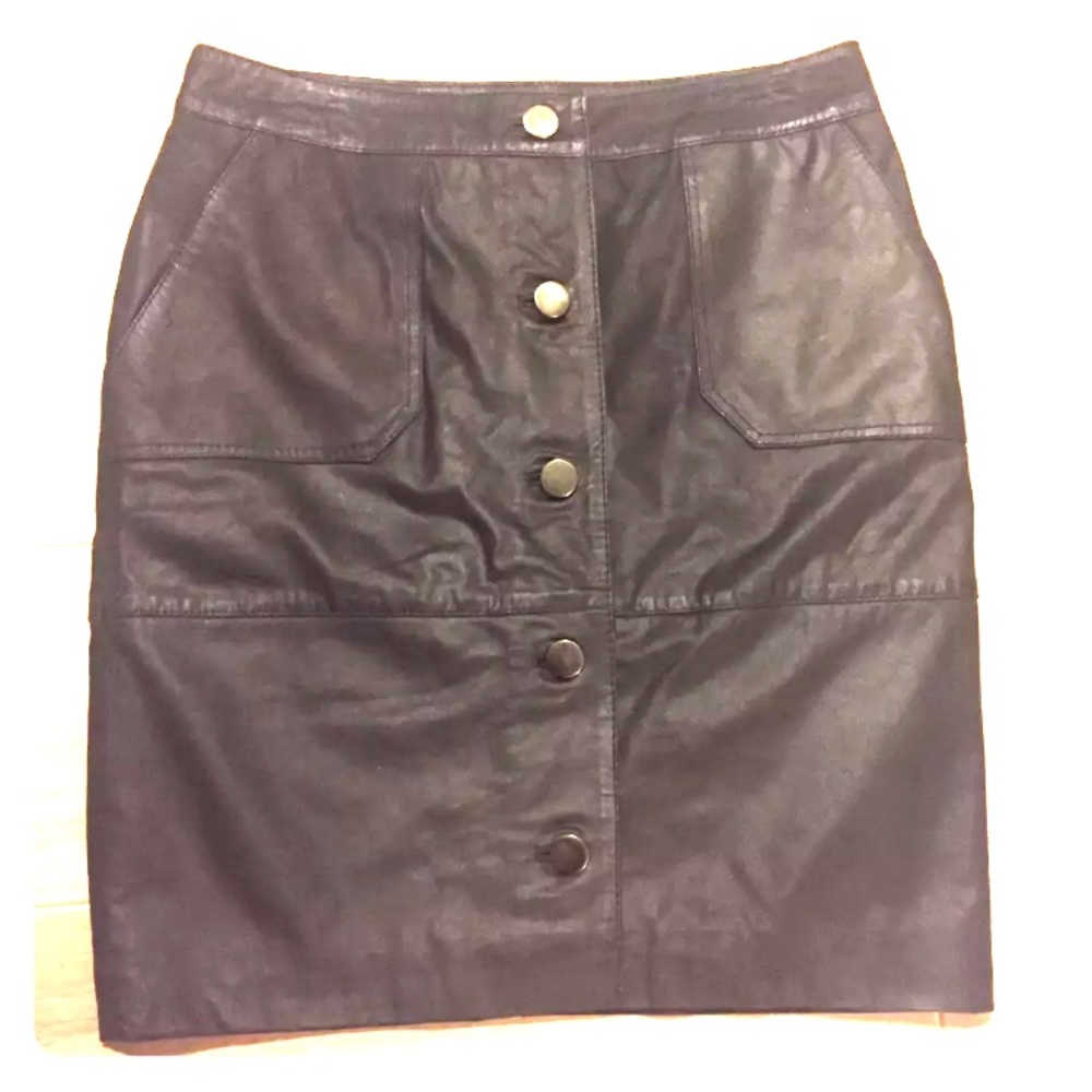 New Lambskin Leather Coster Copenhagen Skirt 6 36