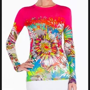 BCBGMAXAZRIA "AGDA" Women's Pink Longsleeve Tee