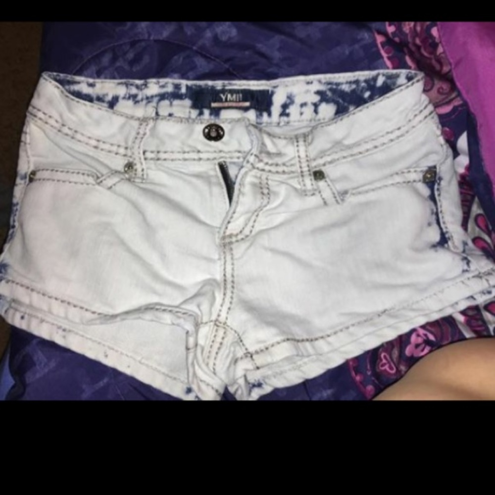 White denim shorts