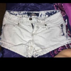White denim shorts