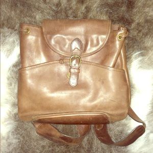 Brown Leather J. Crew Backpack