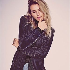 Free People Slouchy Velvet Blazer