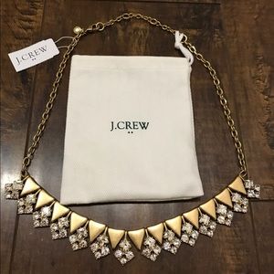 J.Crew Arrow and Crystal Clusters Necklace