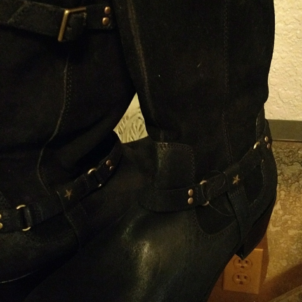 🚫SOLD🚫UGG Fabrizia Moto boots oiled leather/suede - Picture 8 of 13