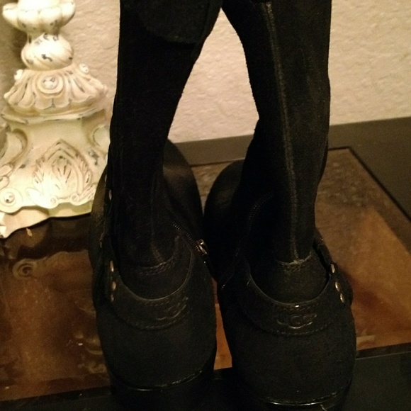 🚫SOLD🚫UGG Fabrizia Moto boots oiled leather/suede - Picture 7 of 13