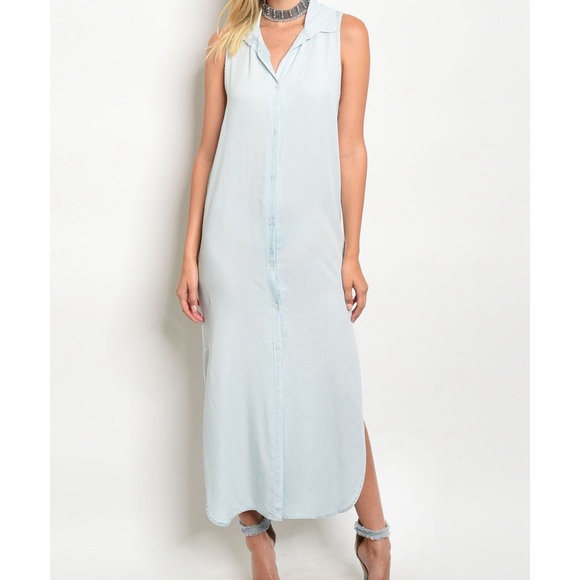 bellabae light blue button up maxi dress from bella s bellabae light blue button up maxi dress from bella s