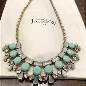J.Crew Mini Clusters Statement Necklace Pale Mint