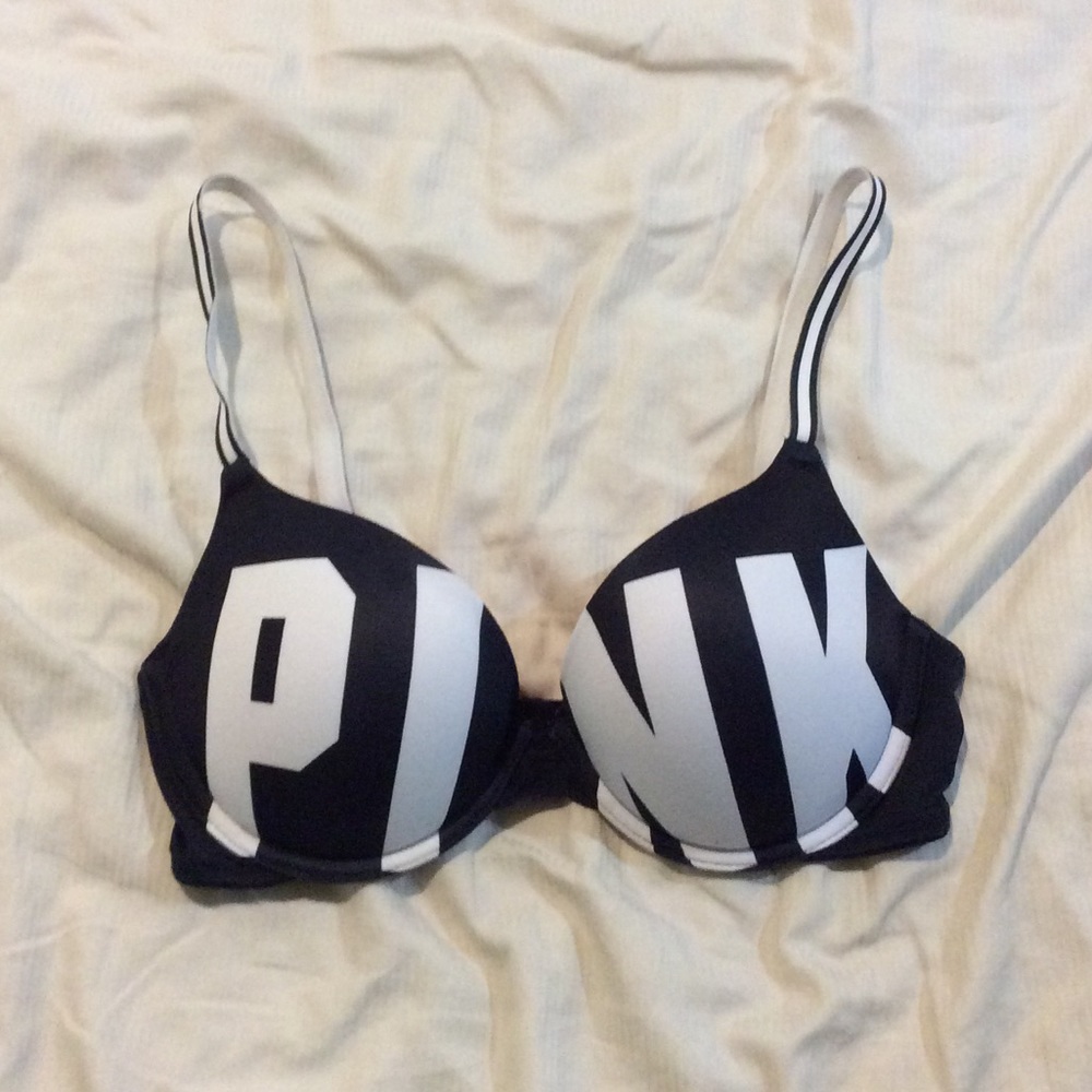 PINK Logo push up bra