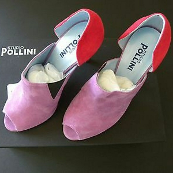 💜 STUDIO POLLINI SUEDE DRESS PUMP - Picture 6 of 8