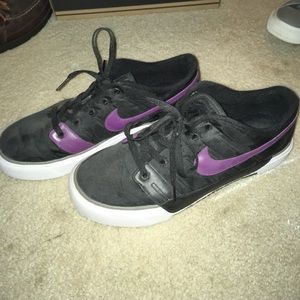 Nike Air Sneakers with Purple swoosh
