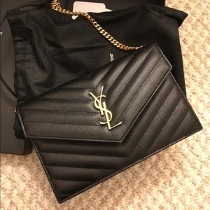 Saint Laurent Monogram Matelassé Small Envelope