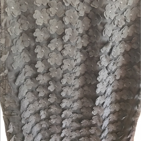 Leo and Ugo Black Dress w/ Sewn On Flowers - Picture 4 of 8