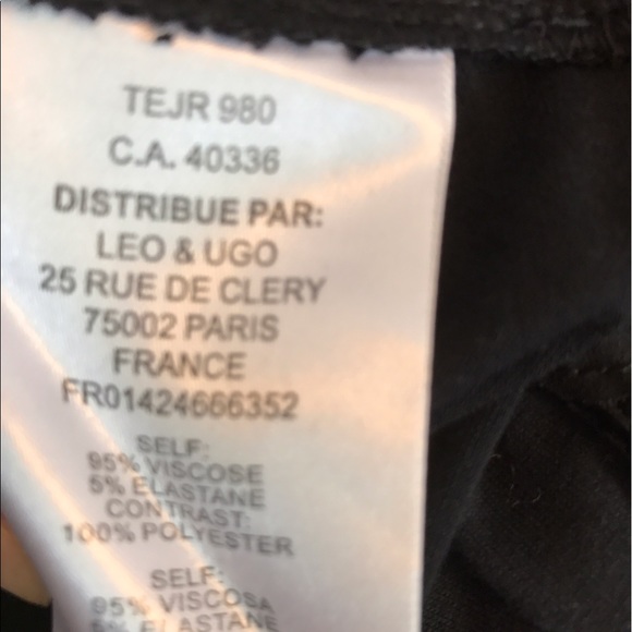 Leo and Ugo Black Dress w/ Sewn On Flowers - Picture 7 of 8