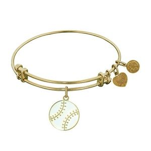 ANGELICA'S RECYCLED BRASS BASEBALL ADJUSTABLE BRAC