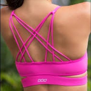 Lorna Jane Inhale Sports Bra Hot Pink