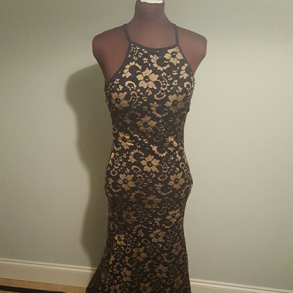Blacknand gold or rose gold dress