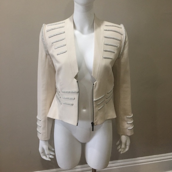 Cream fitted blazer - Picture 2 of 5