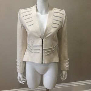 Cream fitted blazer