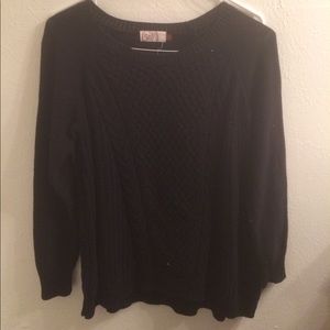 Knit black sweater