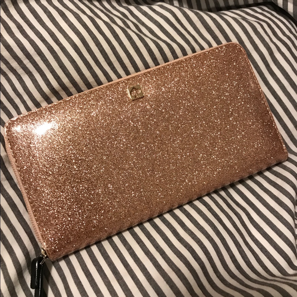 NWT, authentic Kate Spade Champagne Zip Wallet