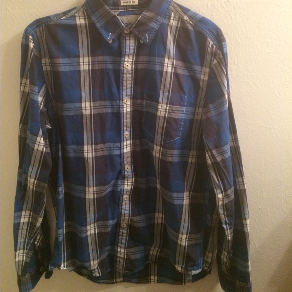 Men's Long Sleeved Plaid Button Down