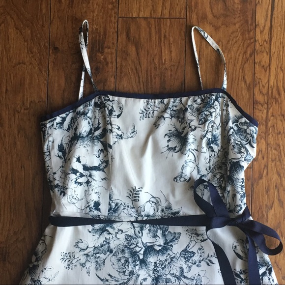 JESSICA HOWARD Navy Cream Floral DRESS 12P - Picture 2 of 7