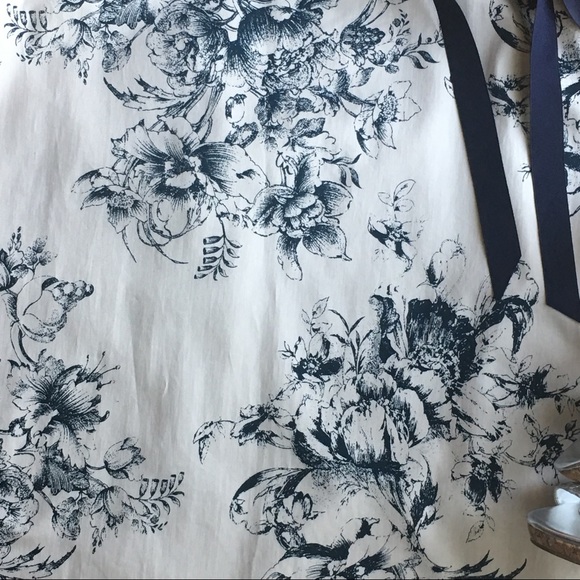 JESSICA HOWARD Navy Cream Floral DRESS 12P - Picture 3 of 7