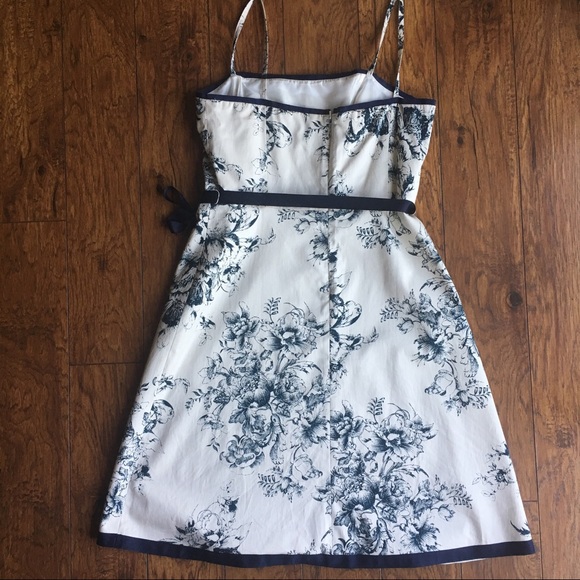 JESSICA HOWARD Navy Cream Floral DRESS 12P - Picture 4 of 7