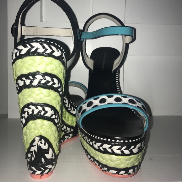 Sophia Webster - Lucita Polka Dot Wedge Sandal - Picture 4 of 5