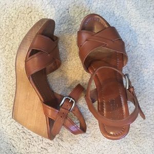 Madewell Wylie Wood Wedge Sandals