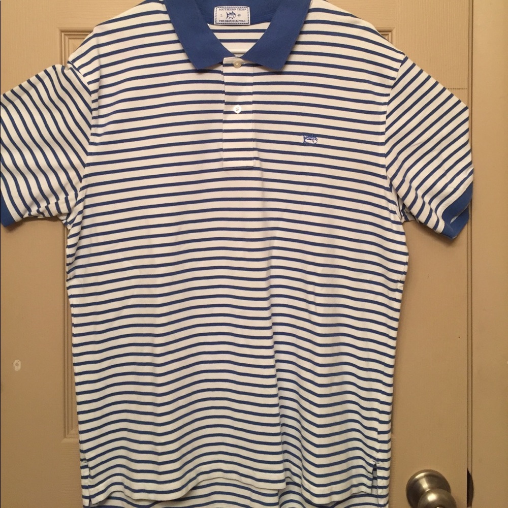 Southern Tide Blue Skipjack Polo- Large