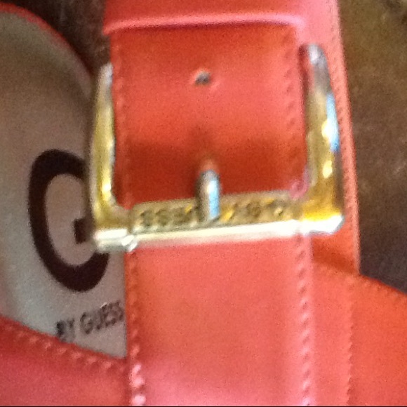 Sz10 M coral color 6 inch,1-1/2 platform BY GUESS - Picture 6 of 8