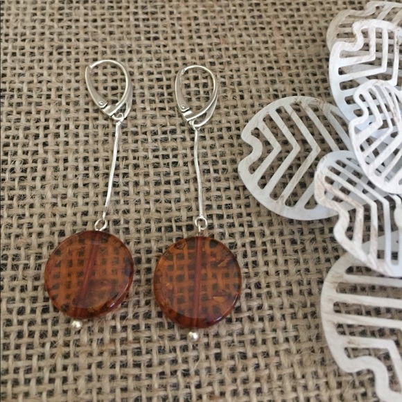 Baltic Amber Earrings - Picture 3 of 4