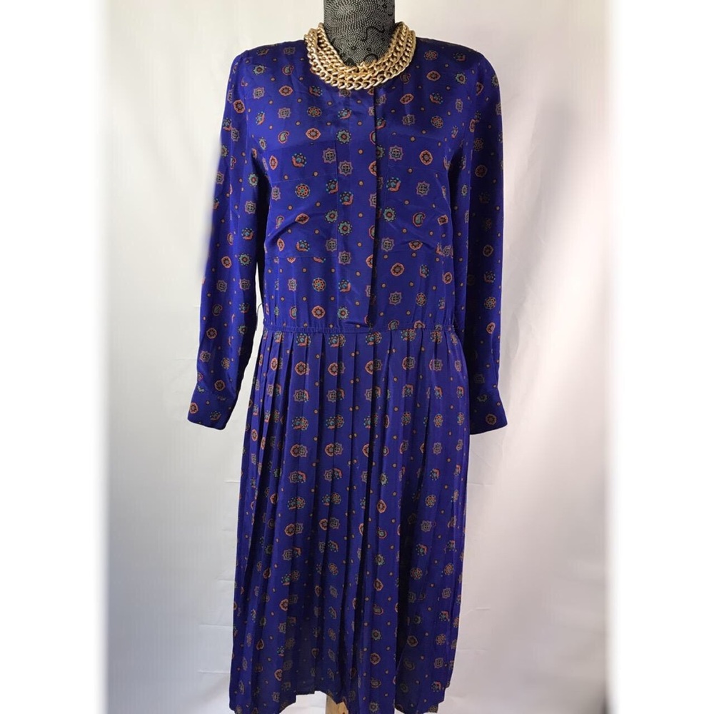 Vintage Floral Print Dress