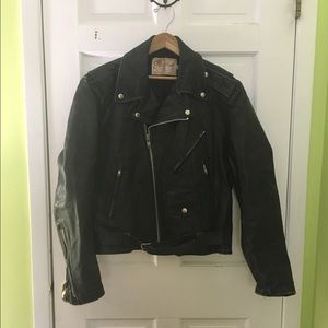Unisex Black Leather Jacket