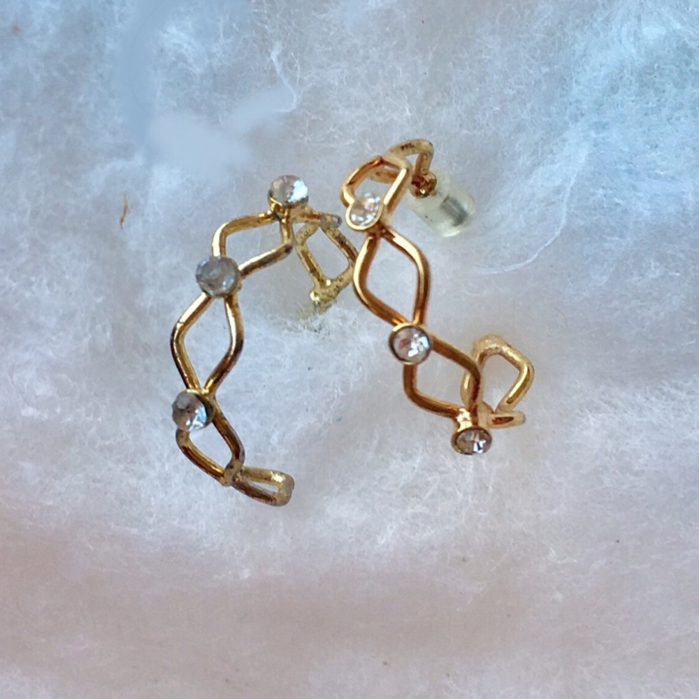 Gold and Diamond Earrings