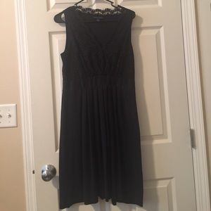Black dress with lace detail