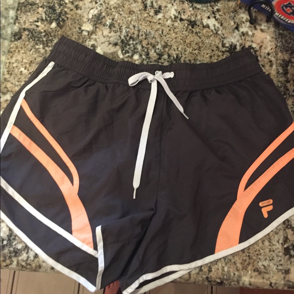 Fila lined running shorts. Like new. Women's L