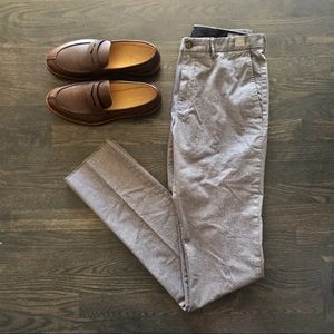 Grey Flat Front Chinos