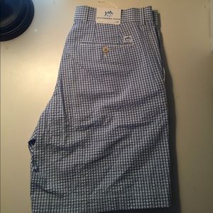 NEW Southern Tide Skipjack Seersucker Shorts- 34W